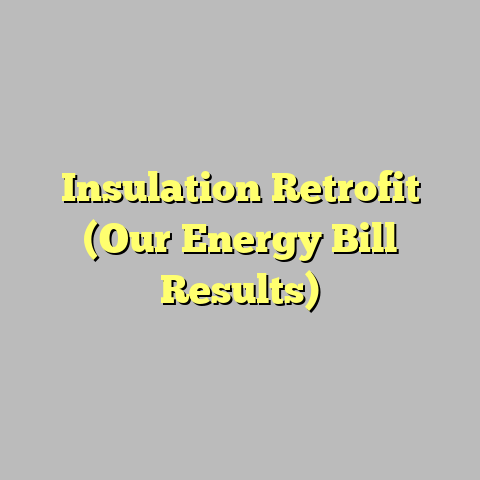 Insulation Retrofit (Our Energy Bill Results)