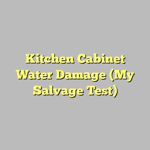 Kitchen Cabinet Water Damage (My Salvage Test)