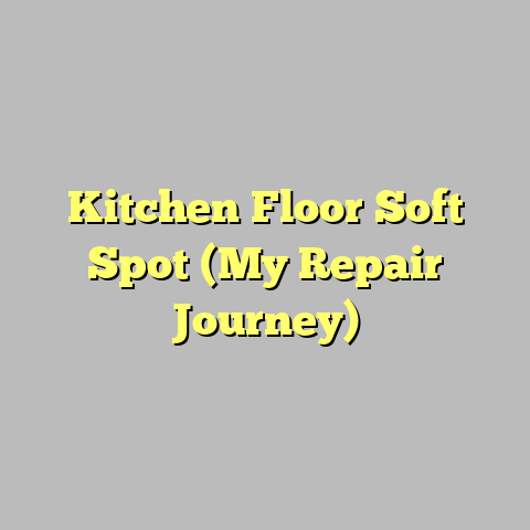 Kitchen Floor Soft Spot (My Repair Journey)