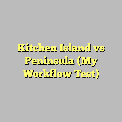 Kitchen Island vs Peninsula (My Workflow Test)