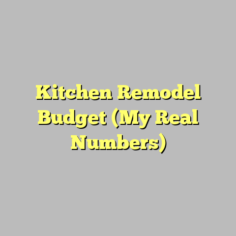 Kitchen Remodel Budget (My Real Numbers)