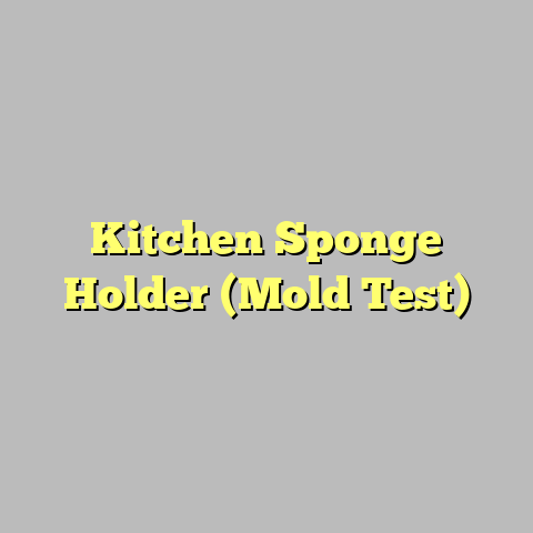 Kitchen Sponge Holder (Mold Test)