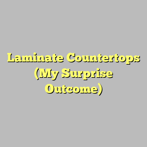 Laminate Countertops (My Surprise Outcome)