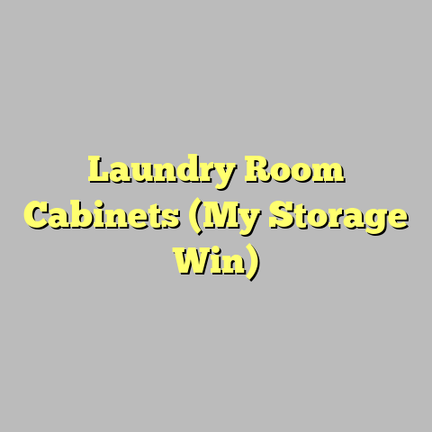 Laundry Room Cabinets (My Storage Win)