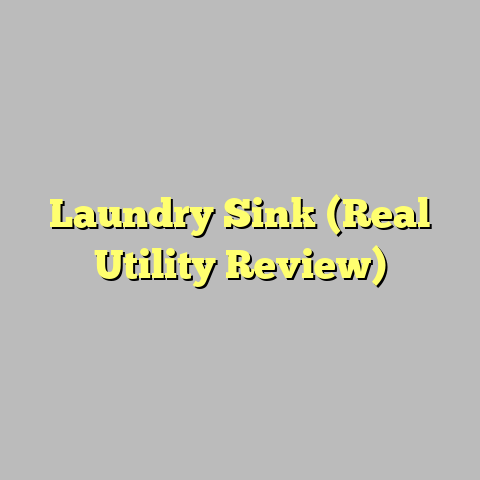 Laundry Sink (Real Utility Review)