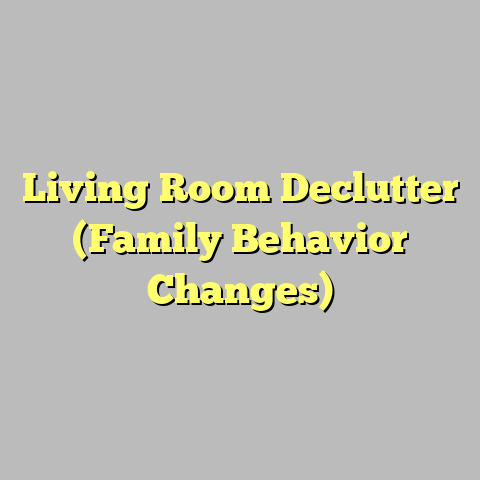 Living Room Declutter (Family Behavior Changes)