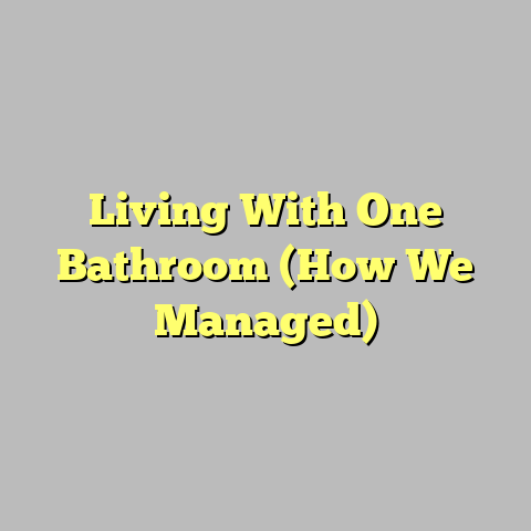 Living With One Bathroom (How We Managed)