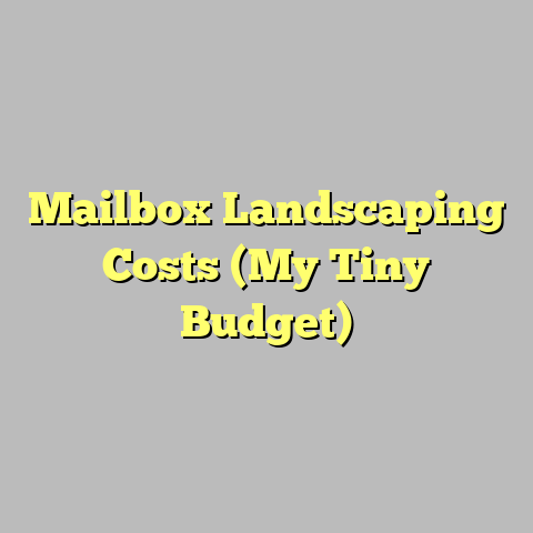 Mailbox Landscaping Costs (My Tiny Budget)