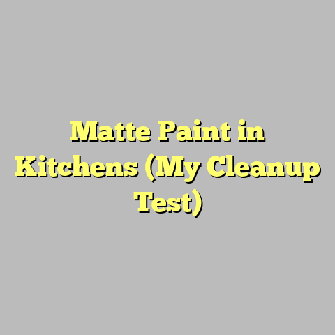Matte Paint in Kitchens (My Cleanup Test)