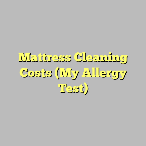 Mattress Cleaning Costs (My Allergy Test)