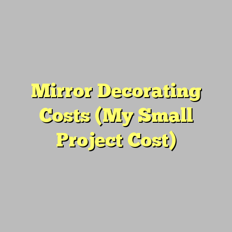 Mirror Decorating Costs (My Small Project Cost)