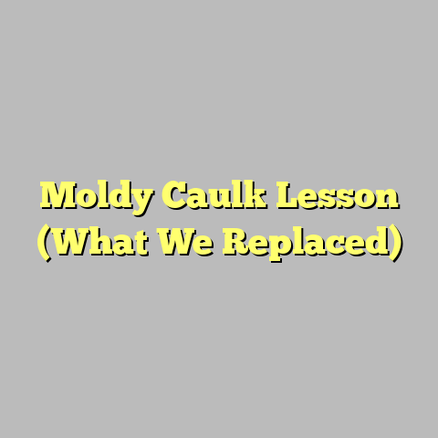 Moldy Caulk Lesson (What We Replaced)
