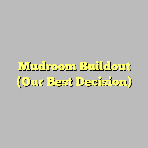 Mudroom Buildout (Our Best Decision)