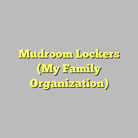 Mudroom Lockers (My Family Organization)