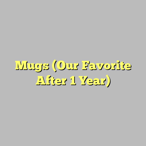 Mugs (Our Favorite After 1 Year)