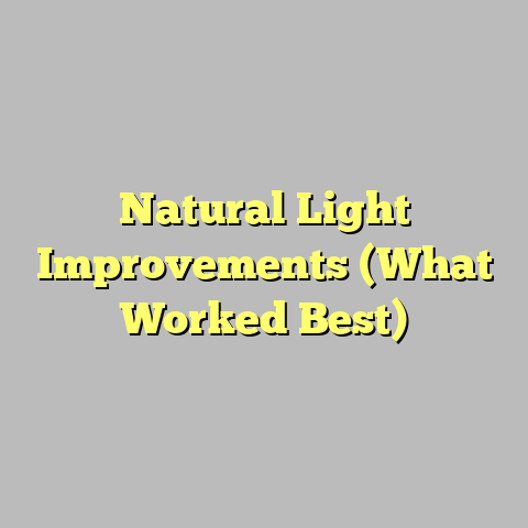Natural Light Improvements (What Worked Best)