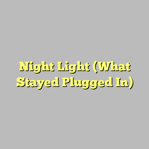 Night Light (What Stayed Plugged In)