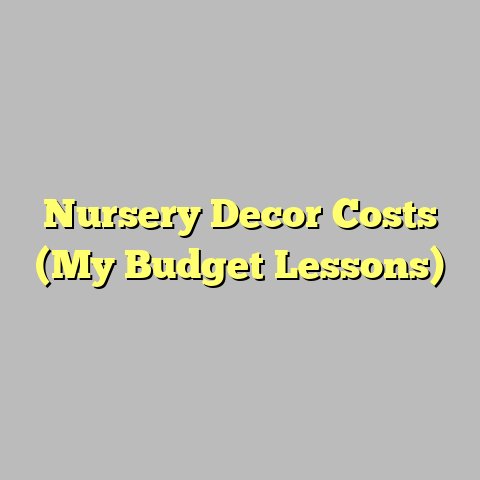 Nursery Decor Costs (My Budget Lessons)