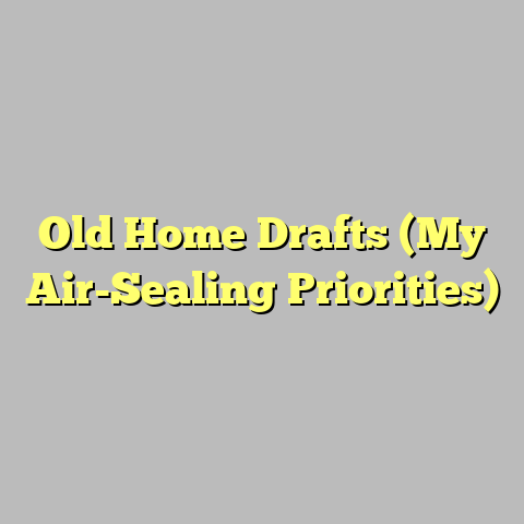 Old Home Drafts (My Air-Sealing Priorities)
