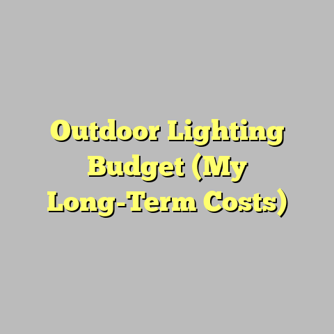 Outdoor Lighting Budget (My Long-Term Costs)
