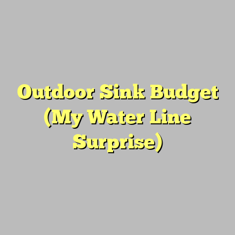 Outdoor Sink Budget (My Water Line Surprise)