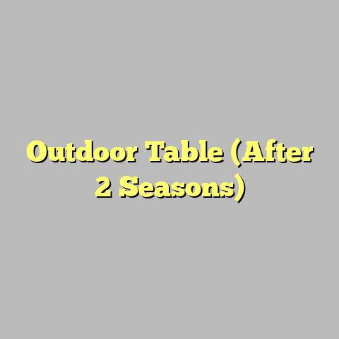 Outdoor Table (After 2 Seasons)