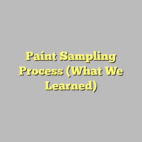 Paint Sampling Process (What We Learned)