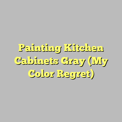Painting Kitchen Cabinets Gray (My Color Regret)