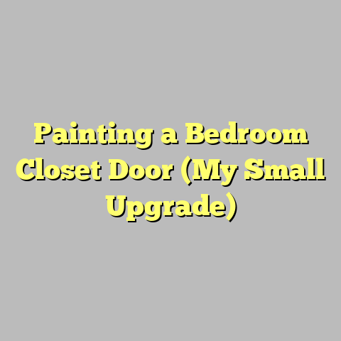 Painting a Bedroom Closet Door (My Small Upgrade)