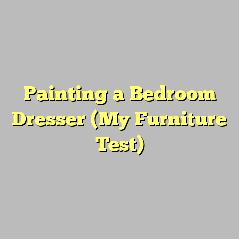 Painting a Bedroom Dresser (My Furniture Test)