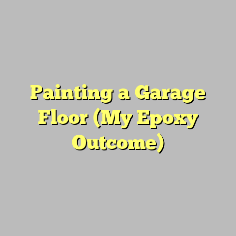 Painting a Garage Floor (My Epoxy Outcome)