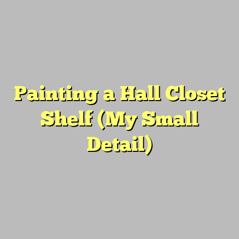 Painting a Hall Closet Shelf (My Small Detail)