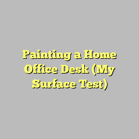 Painting a Home Office Desk (My Surface Test)