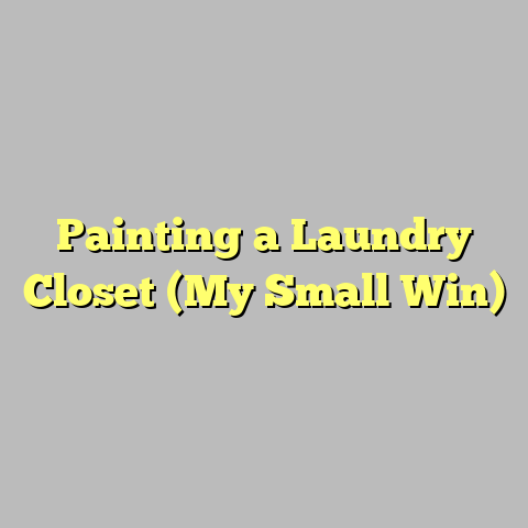 Painting a Laundry Closet (My Small Win)