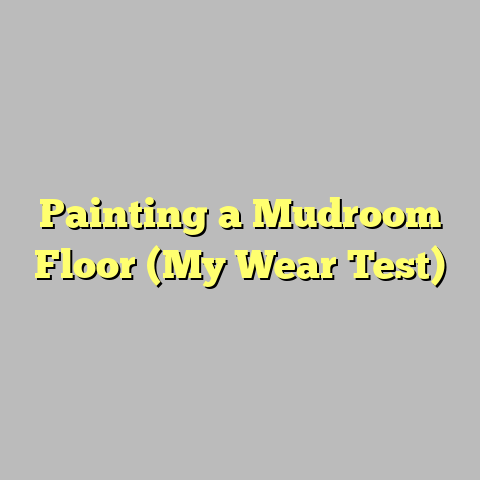 Painting a Mudroom Floor (My Wear Test)