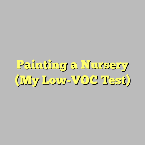 Painting a Nursery (My Low-VOC Test)