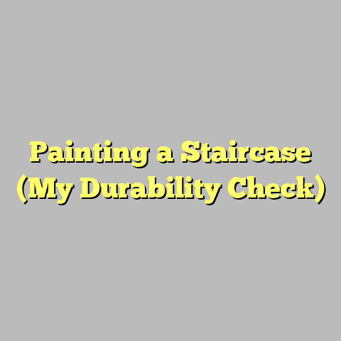 Painting a Staircase (My Durability Check)