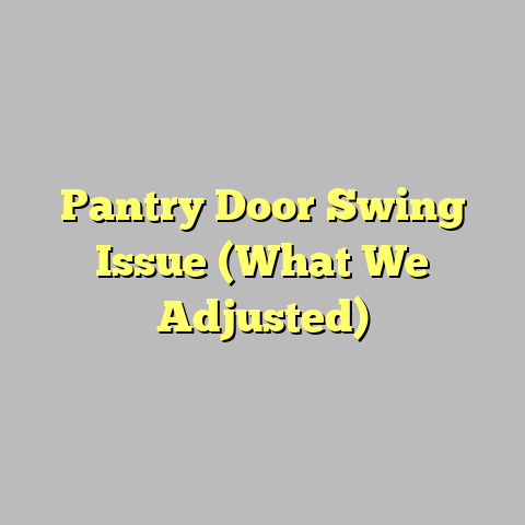 Pantry Door Swing Issue (What We Adjusted)