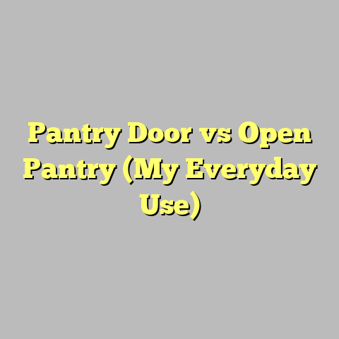 Pantry Door vs Open Pantry (My Everyday Use)
