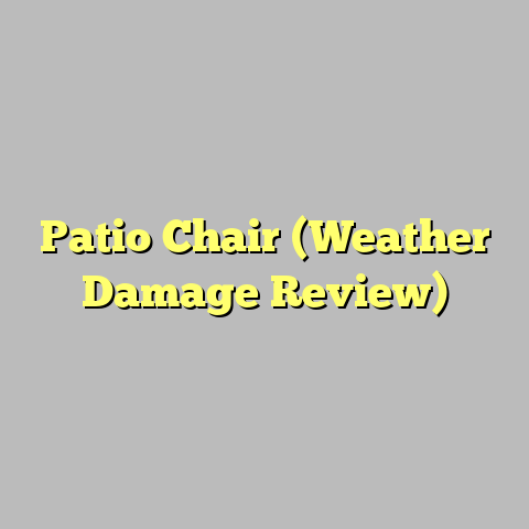 Patio Chair (Weather Damage Review)