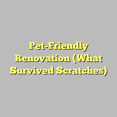 Pet-Friendly Renovation (What Survived Scratches)