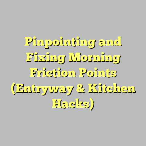 Pinpointing and Fixing Morning Friction Points (Entryway & Kitchen Hacks)