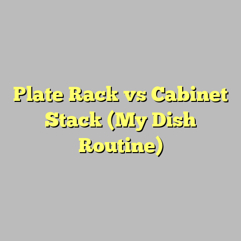 Plate Rack vs Cabinet Stack (My Dish Routine)