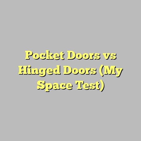 Pocket Doors vs Hinged Doors (My Space Test)
