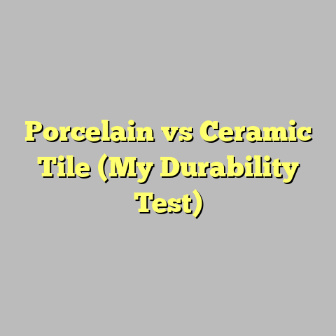 Porcelain vs Ceramic Tile (My Durability Test)