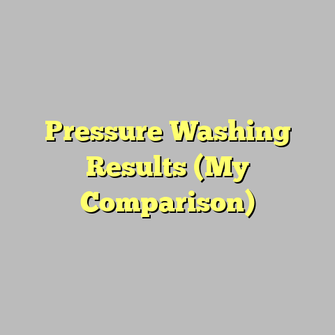 Pressure Washing Results (My Comparison)