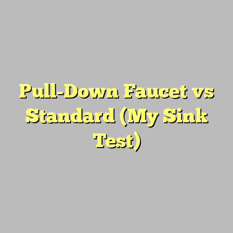 Pull-Down Faucet vs Standard (My Sink Test)