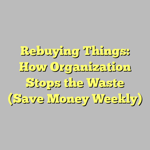 Rebuying Things: How Organization Stops the Waste (Save Money Weekly)