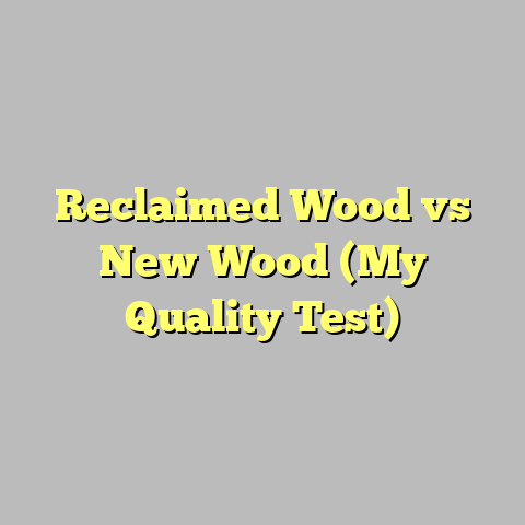 Reclaimed Wood vs New Wood (My Quality Test)