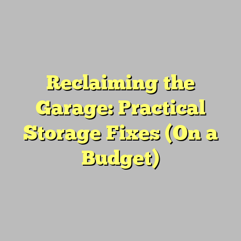 Reclaiming the Garage: Practical Storage Fixes (On a Budget)